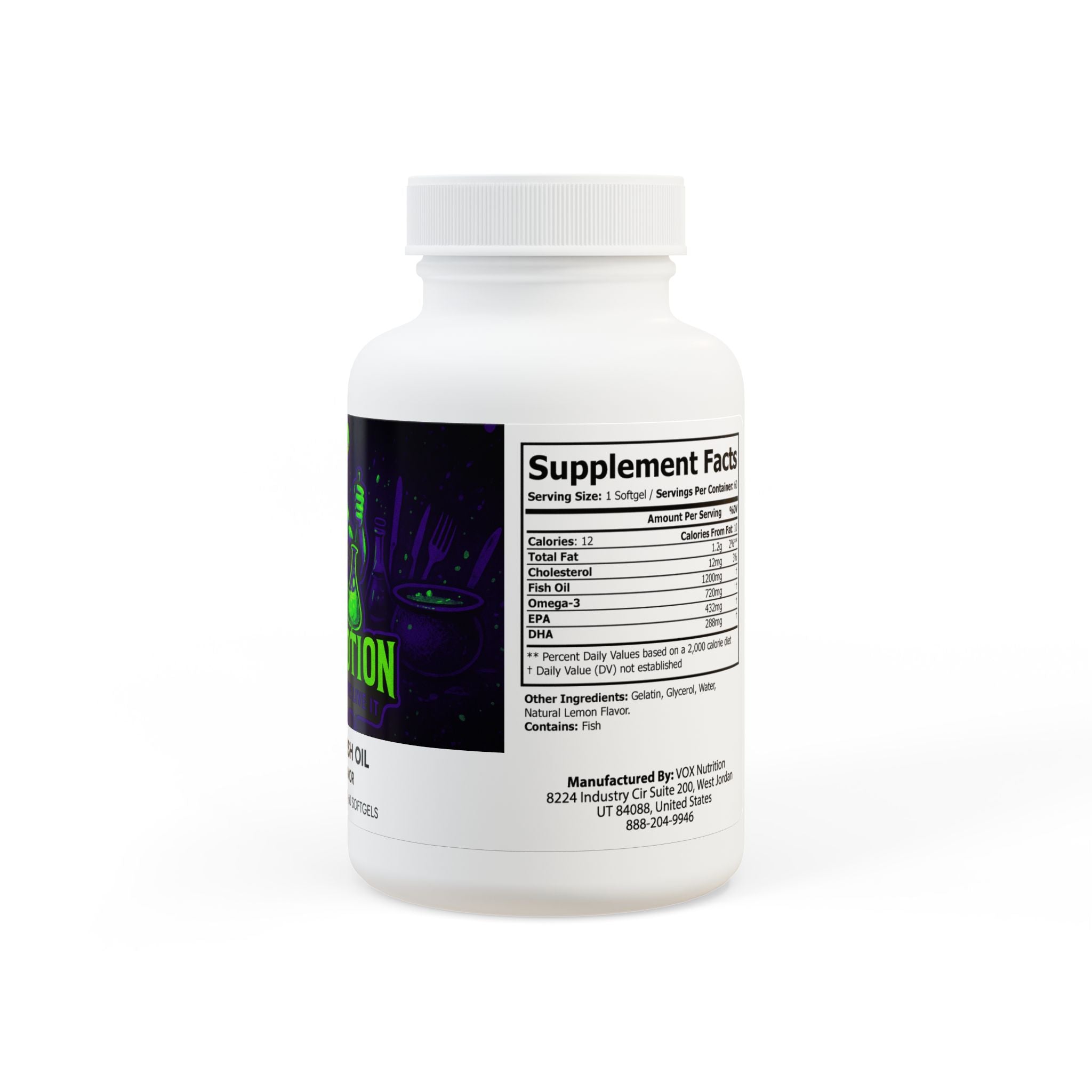 Omega 3 Fish Oil Supplement (60 Softgels)